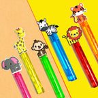 uoyoi Jungle Safari Bubble Wands 24pcs — Kids Party Favors, Zoo Theme Birthday Supplies