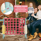 Upgraded 4-to-Score Game Set with Basketball Hoop and Toss Ring for Kids and Adults-Navy