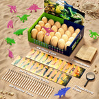Uregoio 24 Glow-in-the-Dark Dinosaur Eggs Dig Kit – STEM Excavation & Party Favors for Kids
