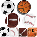 UROINEPA Sports Birthday Decorations 80Pcs – Plates & Napkins Set (Football, Soccer, Baseball, Basketball) for Boys Party