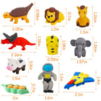 URSKYTOUS 130Pcs Animal Erasers – 3D Puzzle Pencil Erasers for Kids, Classroom Rewards & Party Favors