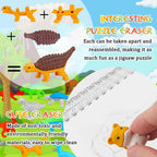 URSKYTOUS 130Pcs Animal Erasers – 3D Puzzle Pencil Erasers for Kids, Classroom Rewards & Party Favors