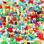 URSKYTOUS 150Pcs Animal Erasers Bulk - 3D Puzzle Erasers for Kids, Classroom Rewards & Party Favors