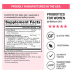 NatureWise Probiotics for Women + Organic Prebiotics, D-Mannose & Cranberry – Vaginal pH Balance, Digestive & Urinary Health | 18 Strains, 20 Billion CFU, 60 Capsules (60-Day Supply)