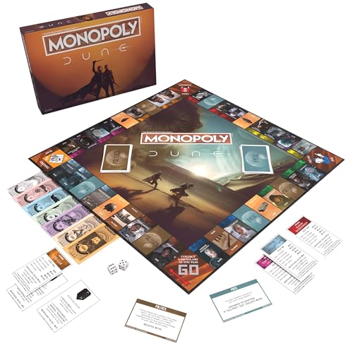 Monopoly: Dune | Officially Licensed Board Game by USAOPOLY – Play as The Ducal Ring, Crysknife & More