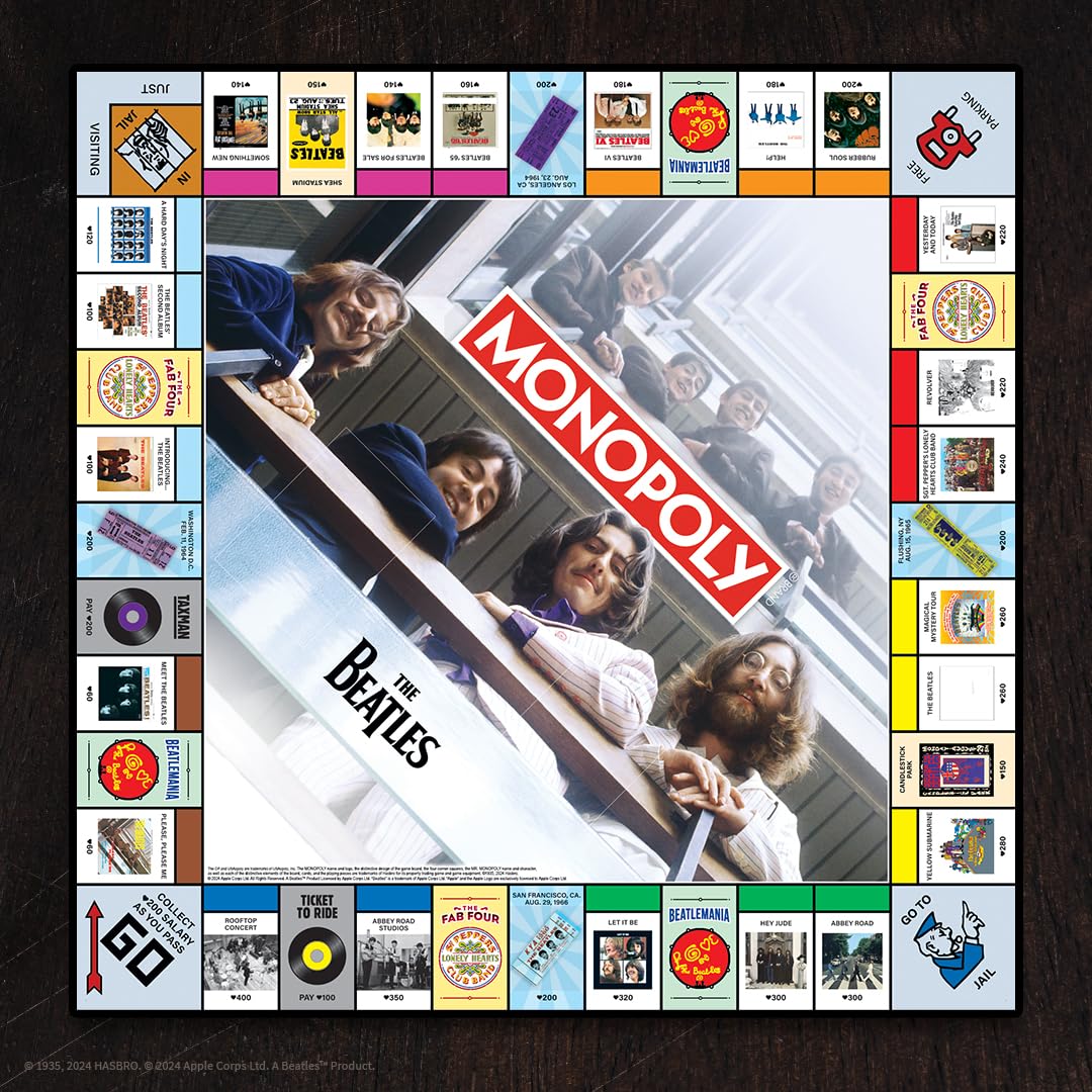 Monopoly: The Beatles Edition by USAOPOLY – Officially Licensed Collectible Board Game for 2-6 Players