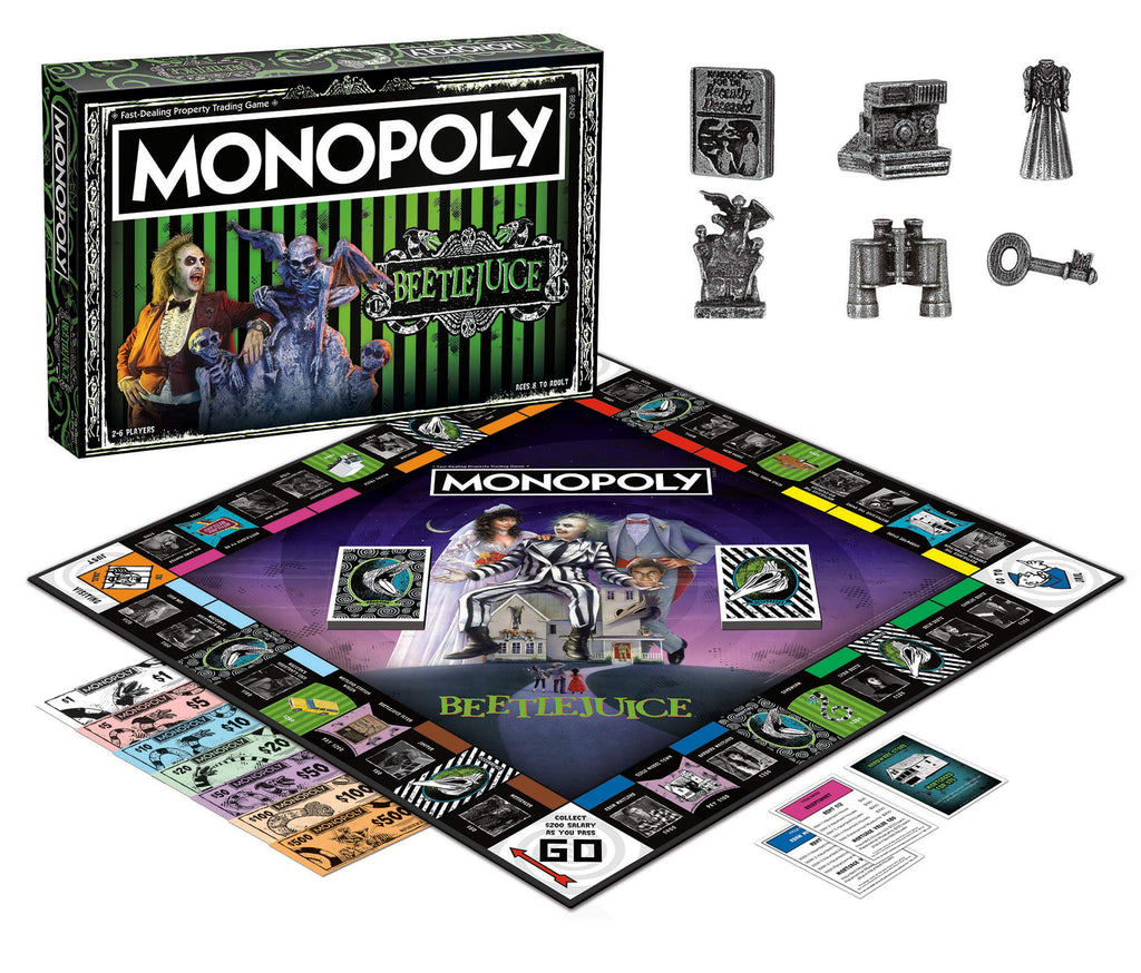Monopoly Beetlejuice Board Game | Officially Licensed Beetlejuice Merchandise | USAOPOLY | 2-6 Players | 60+ Min