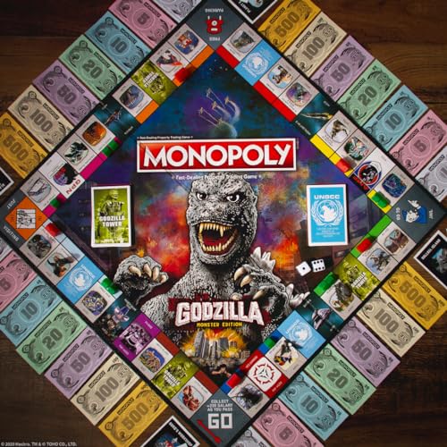 Monopoly: Godzilla by USAOPOLY – Collectible Kaiju Board Game