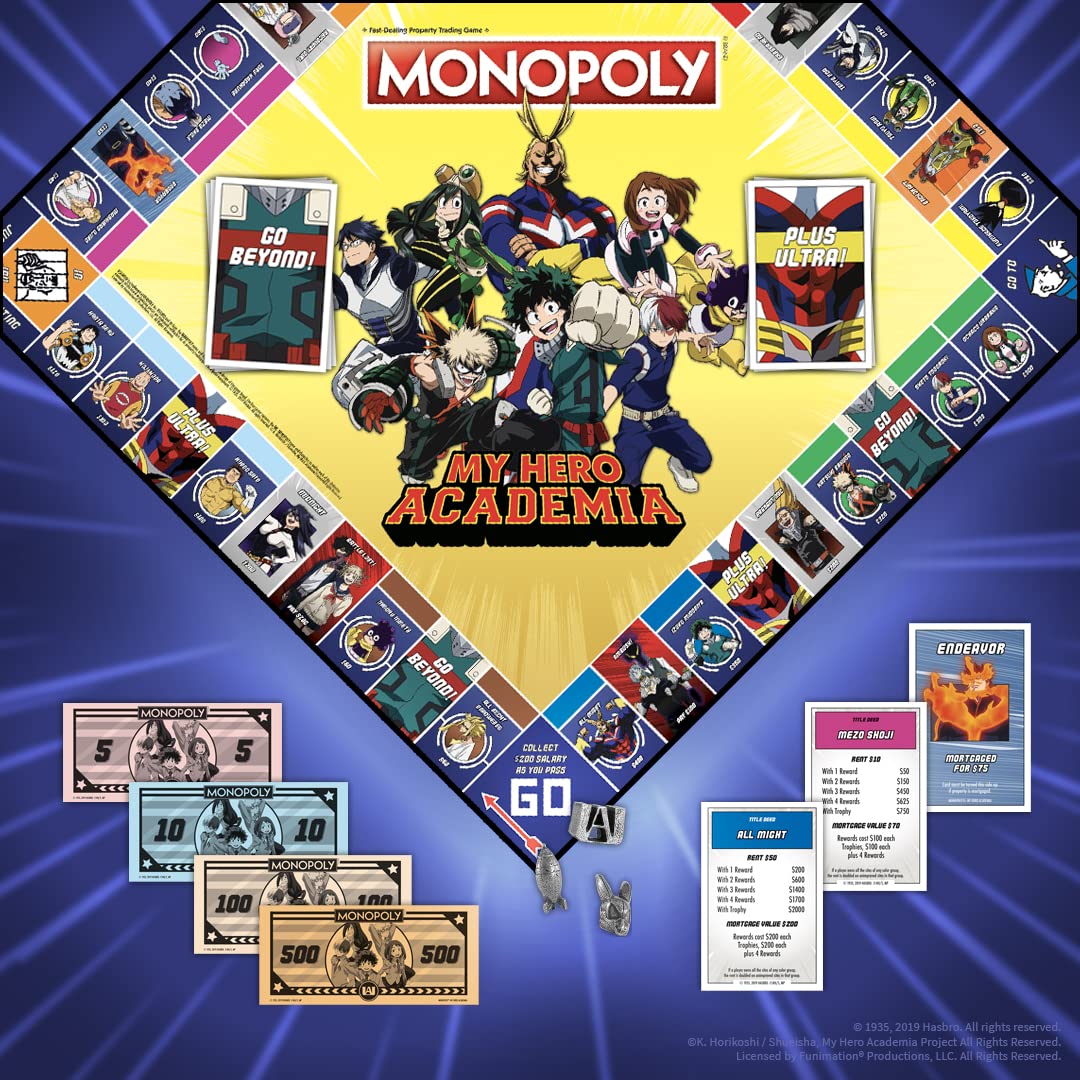 Monopoly: My Hero Academia Board Game | Officially Licensed | USAOPOLY