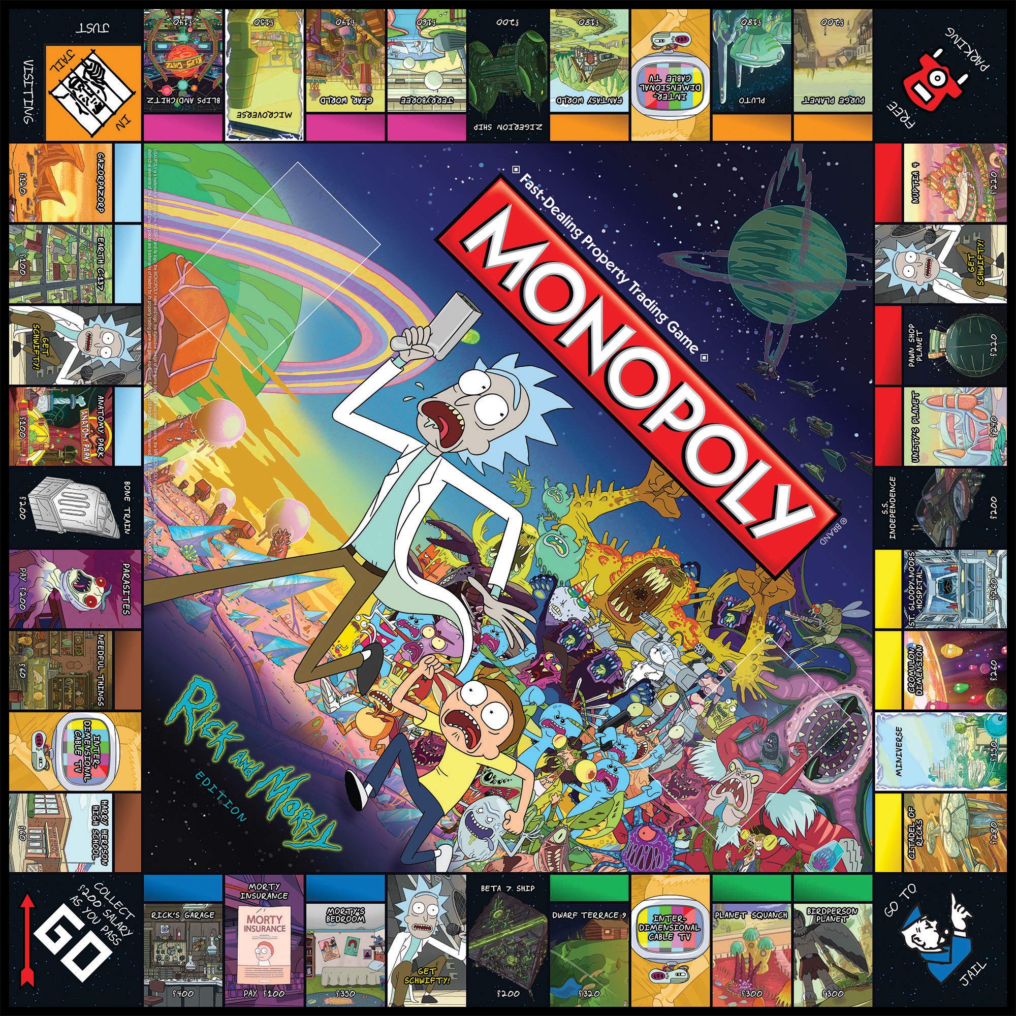 Monopoly Rick and Morty Board Game | Officially Licensed USAOPOLY
