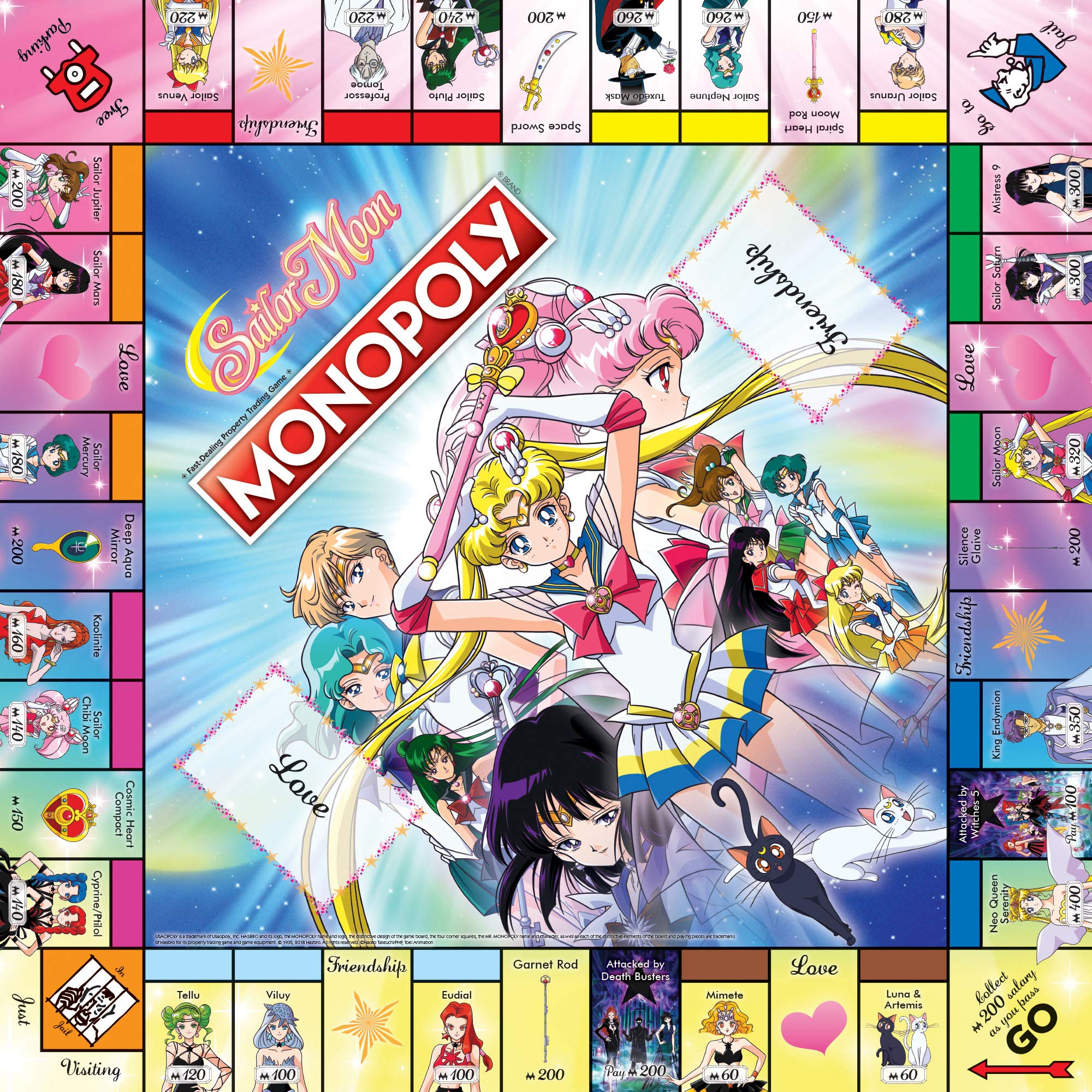 USAOPOLY Monopoly Sailor Moon Board Game – Officially Licensed Edition