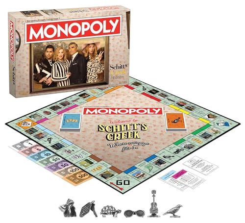 USAOPOLY Monopoly Schitt's Creek – Officially Licensed Collectible Edition with 6 Tokens