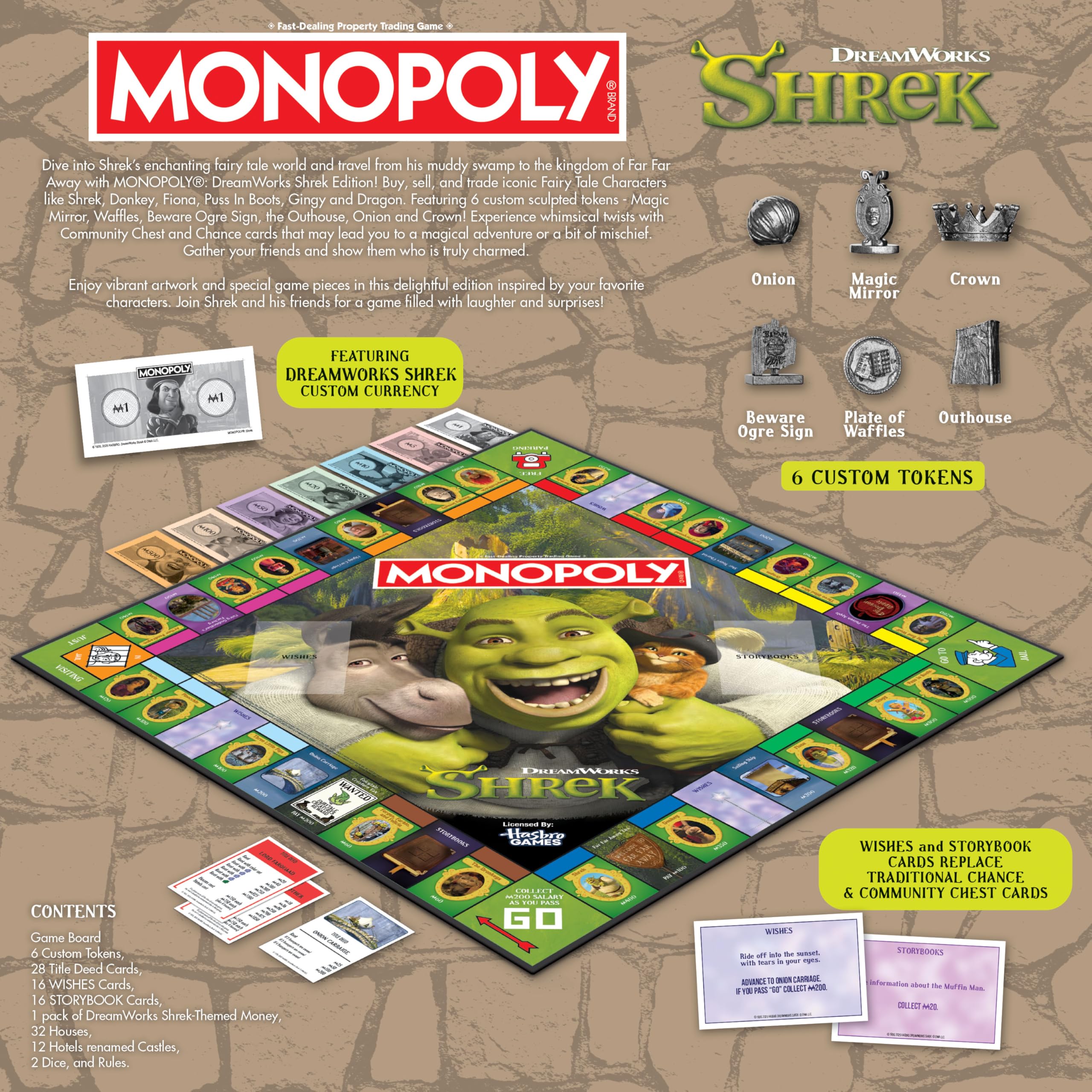 MONOPOLY: Shrek Edition Board Game – Buy, Sell & Trade with Shrek & Friends | USAOPOLY