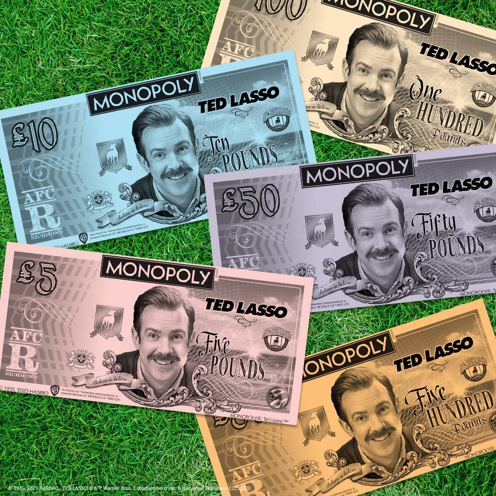 Monopoly Ted Lasso | Officially Licensed Board Game with Believe Sign & Ted’s Visor