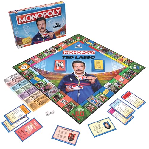 Monopoly Ted Lasso | Officially Licensed Board Game with Believe Sign & Ted’s Visor