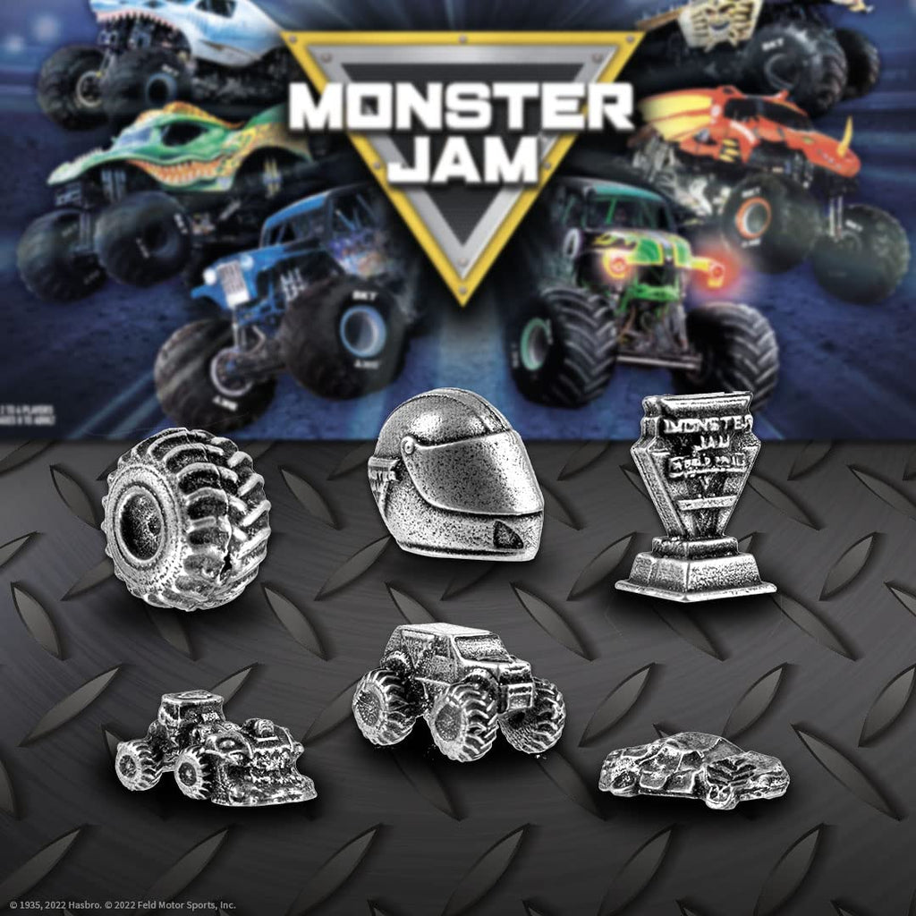 USAOPOLY Monopoly: Monster Jam – Collectible Trucks Including Grave Digger, El Toro Loco