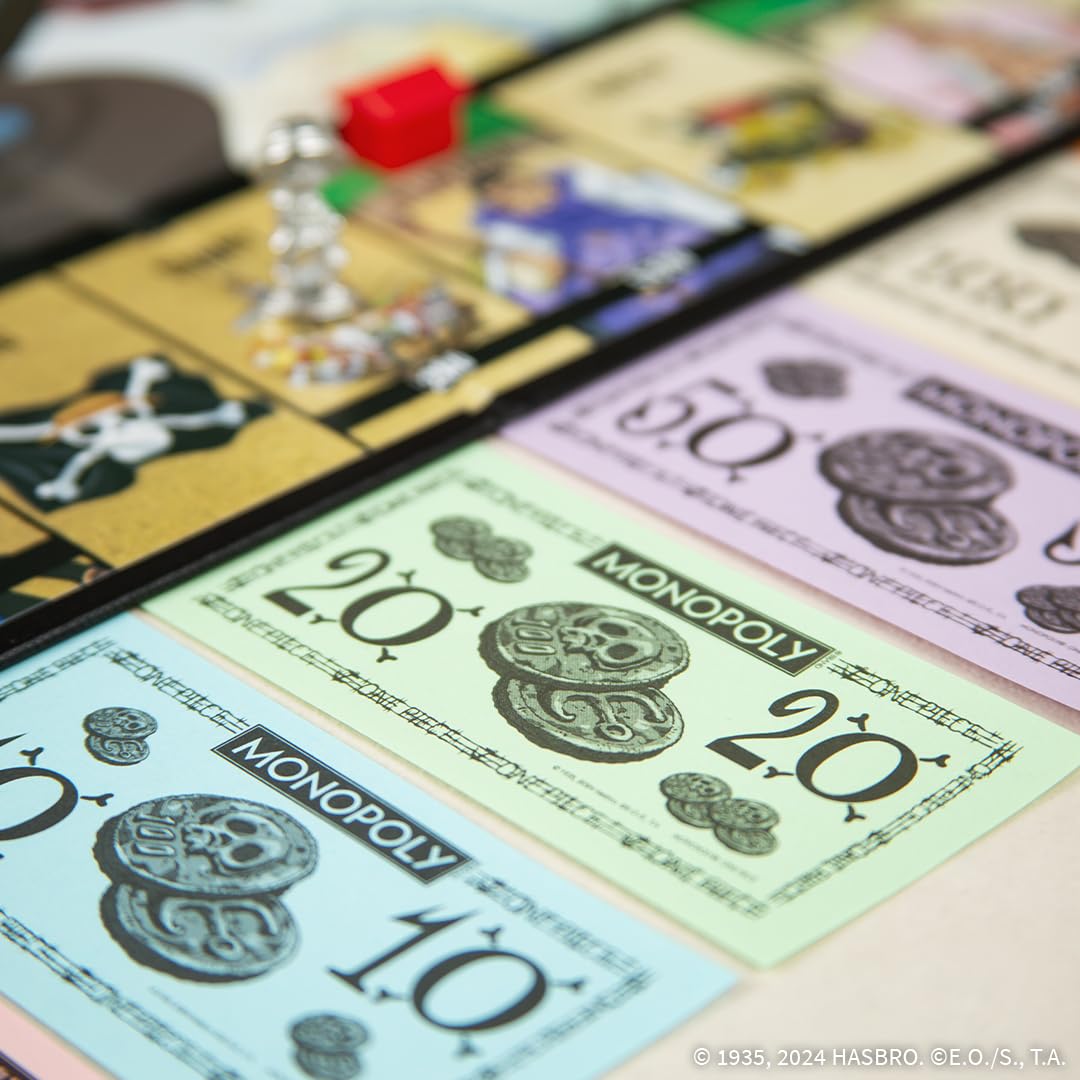 USAOPOLY Monopoly: One Piece Edition Board Game | Dressrosa Adventure & 9 Custom Tokens