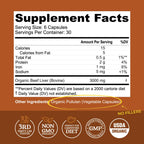 USDA Organic Beef Liver Capsules – Grass-Fed & Pasture-Raised in Australia | 180 Capsules