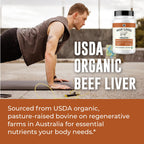 USDA Organic Beef Liver Capsules – Grass-Fed & Pasture-Raised in Australia | 180 Capsules