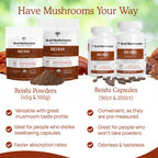Real Mushrooms Reishi Powder – Organic Red Reishi Extract, 45 Servings, Beta-Glucans