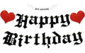 Ushinemi Pre-Strung Goth Birthday Banner – Glitter Gothic Party Decor