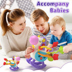 usrela 5 in 1 Baby Toy for 9-18 Months | Stacking, Sensory Cube & Piano Xylophone