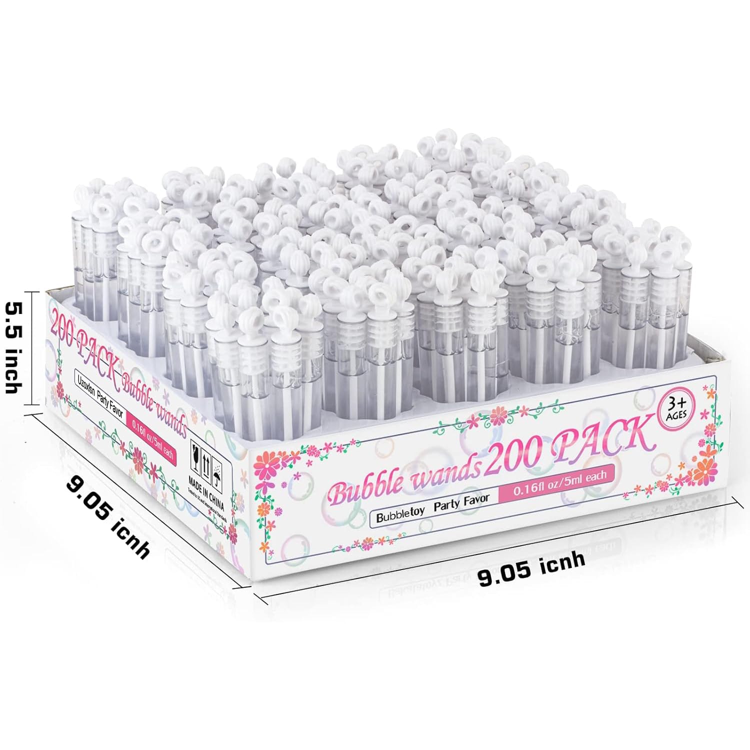 Uzoxlsn 200 Pack Mini Bubble Wands White - Wedding Supplies, Party Favors & Gifts Bulk