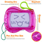 Uzoxlsn 30 Pack Mini Magnetic Drawing Boards for Kids – 6-Color Rainbow, Keychain Clip Doodle Pads, Party Favors & Classroom Supplies