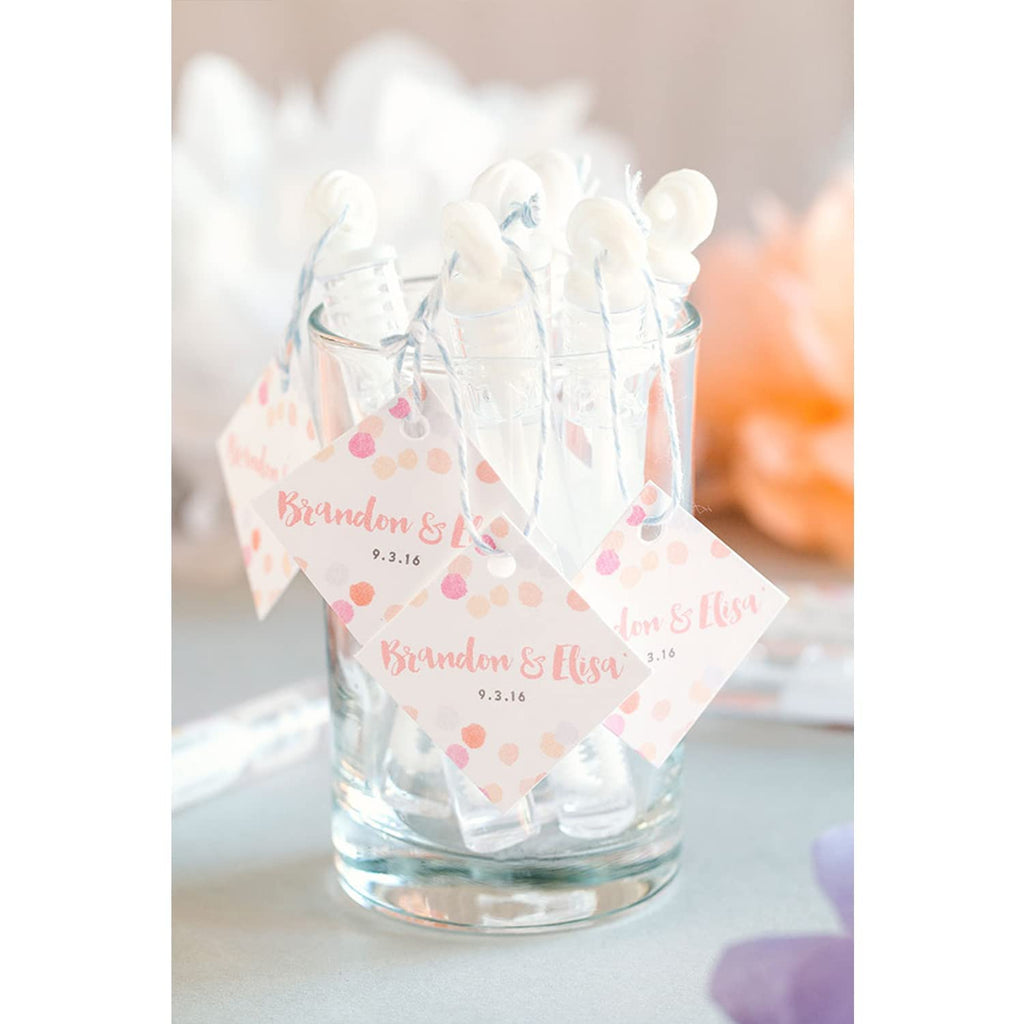 Uzoxlsn 200 Pack Mini Bubble Wands White - Wedding Supplies, Party Favors & Gifts Bulk