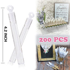 Uzoxlsn 200 Pack Mini Bubble Wands White - Wedding Supplies, Party Favors & Gifts Bulk