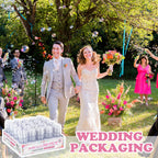 Uzoxlsn 200 Pack Mini Bubble Wands White - Wedding Supplies, Party Favors & Gifts Bulk