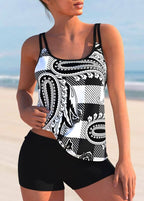 Plus Size Womens Ruffle Tankini Shorts Set Swimming Costume Swimsuit Swim Dress