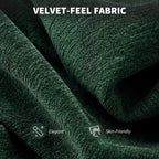 HOMCOM Velvet-Feel Office Chair - Dark Green