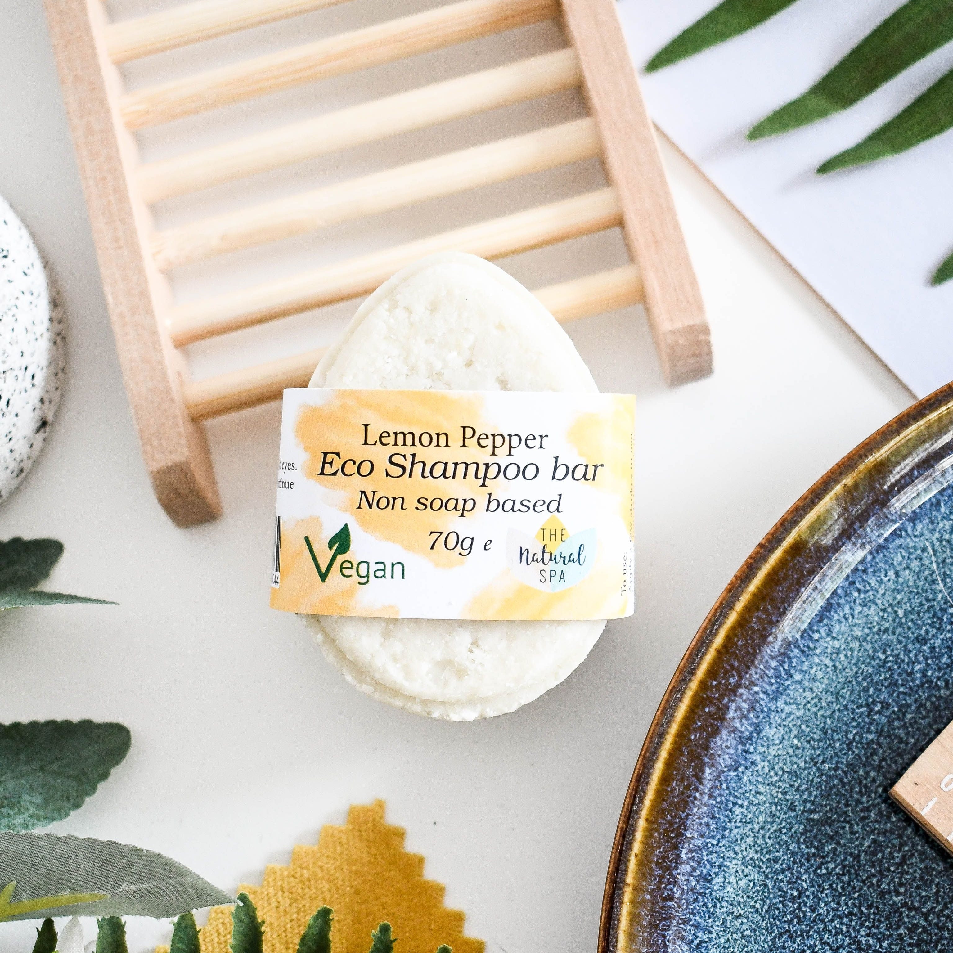 Zitronen-Pfeffer Eco Shampoo Bar | Natürlicher Haarreiniger für alle Haartypen | Plastikfrei, Vegane Haarpflege | Volle Größe 70g & Reise-Mini
