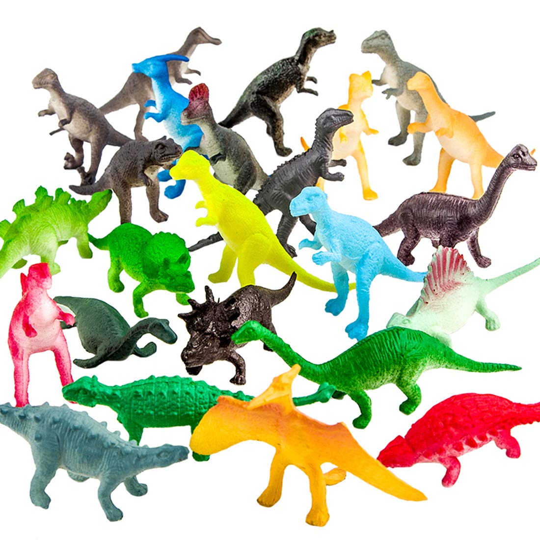 ValeforToy 82-Piece Mini Dinosaur Set - Party Favors & Cupcake Toppers