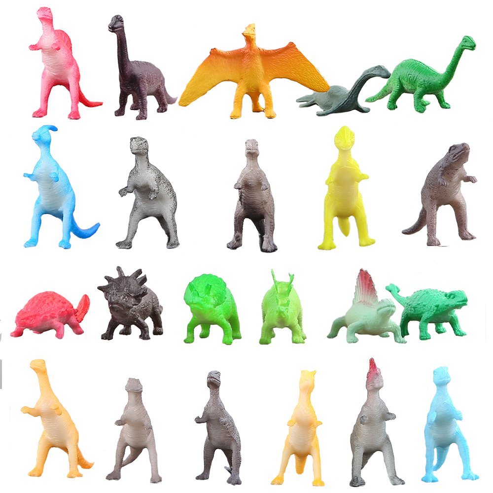 ValeforToy 82-Piece Mini Dinosaur Set - Party Favors & Cupcake Toppers