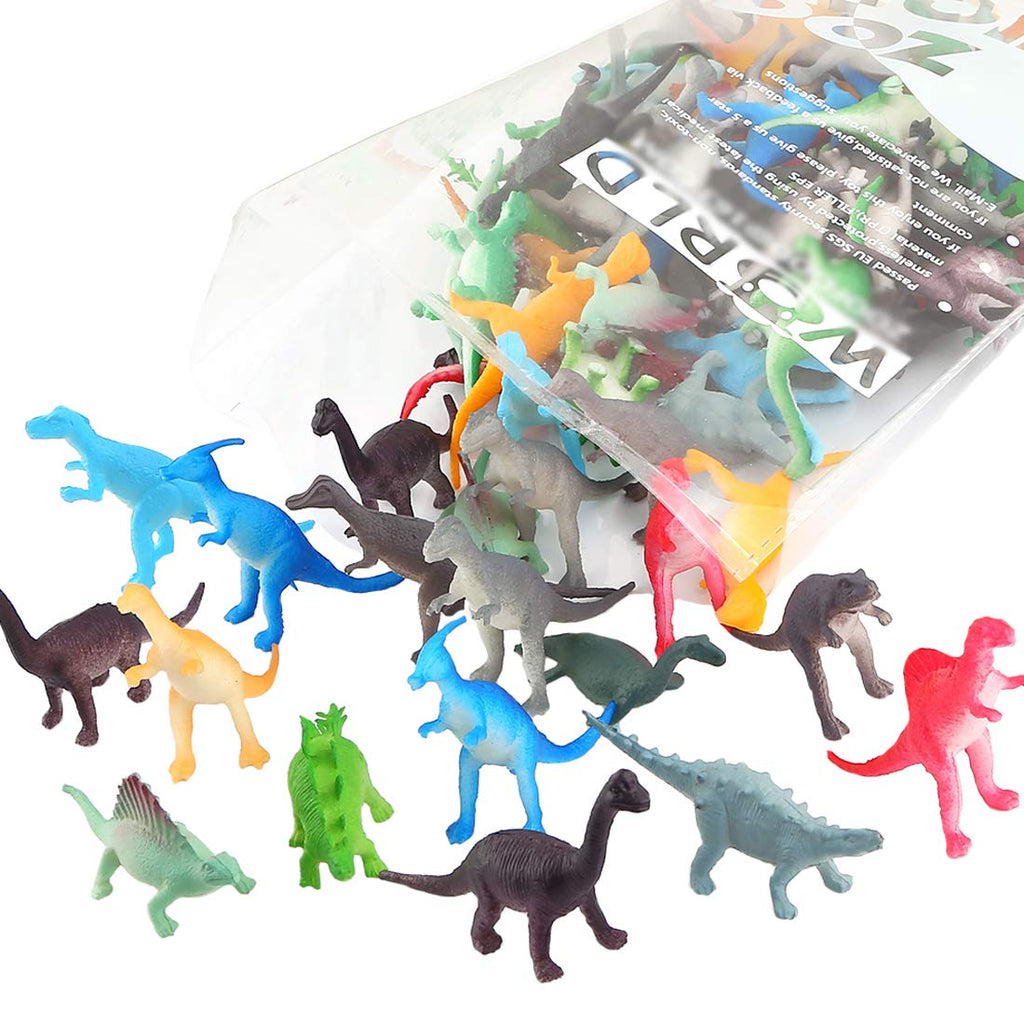 ValeforToy 82-Piece Mini Dinosaur Set - Party Favors & Cupcake Toppers