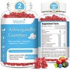 Vazatisi Ashwagandha Gummies (2 Pack) – Sugar Free Organic | Vegan & Gluten Free | 120 Count