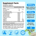 Vazatisi Ashwagandha Gummies (2 Pack) – Sugar Free Organic | Vegan & Gluten Free | 120 Count