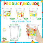 VDESFUEBY 40Pcs School's Out for Summer Party Cups – 12oz Disposable Cups for End-of-Year Celebrations