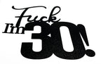 Veegood 30th Birthday Cake Topper - Black Glitter, Double-Sided