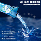 Portable Travel Size Mouthwash Packets – TSA-Approved 0.4oz Mini Mint Mouthwash (10-Pack, Alcohol & Fluoride-Free)