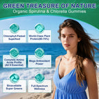 Bio Spirulina & Chlorella Gummis – Probiotikum & Super Greens Nahrungsergänzungsmittel, 60 Stück