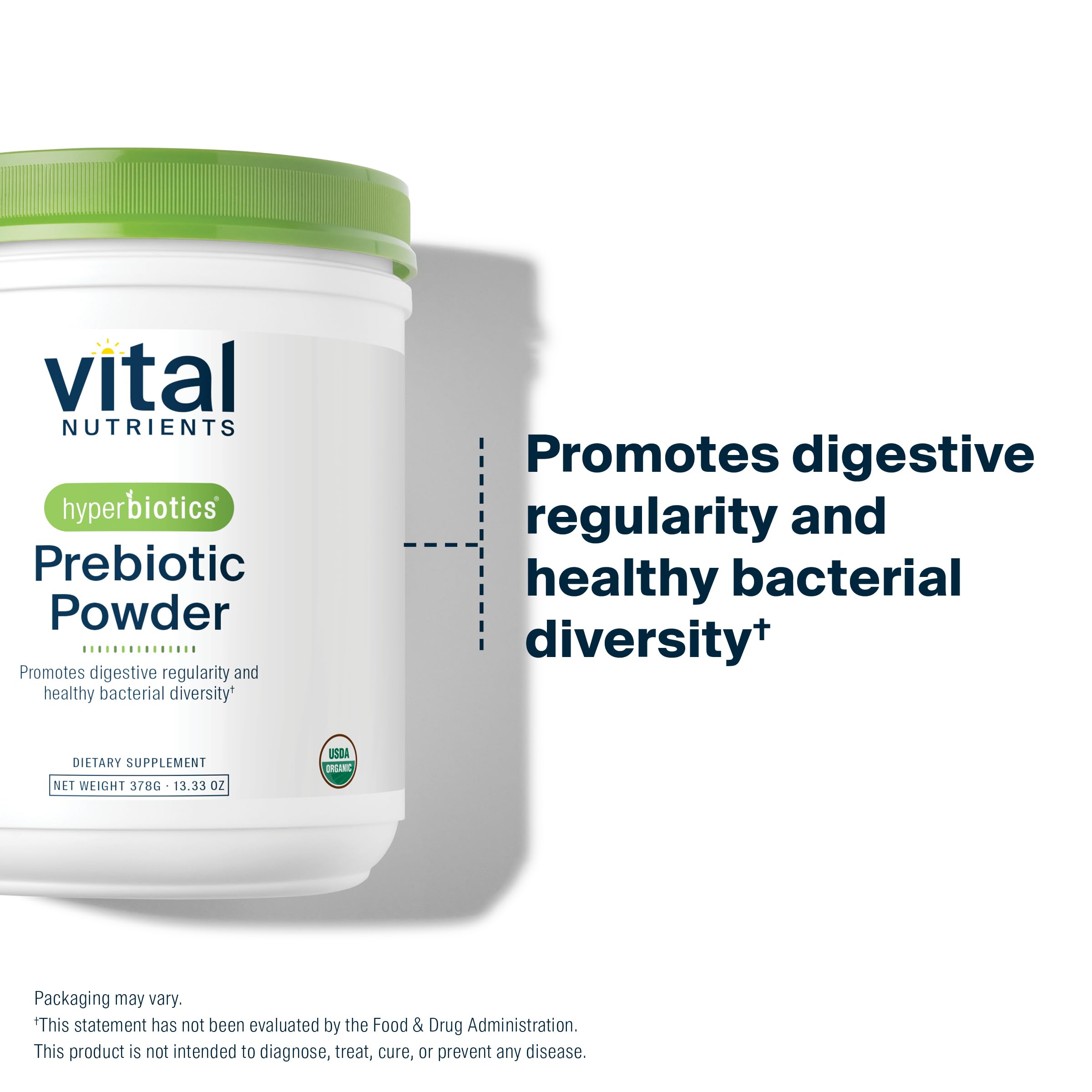 Hyperbiotics Vital Nutrients Bio-Präbiotischer Faserpulver | Darmgesundheit & Verdauungsregelmäßigkeit | 54 Portionen