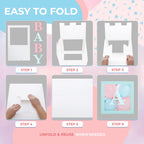 Vellax Baby Shower Boxes with Letters – Pink & Blue Boxes with Balloons | 44-Piece Gender Reveal Party Set