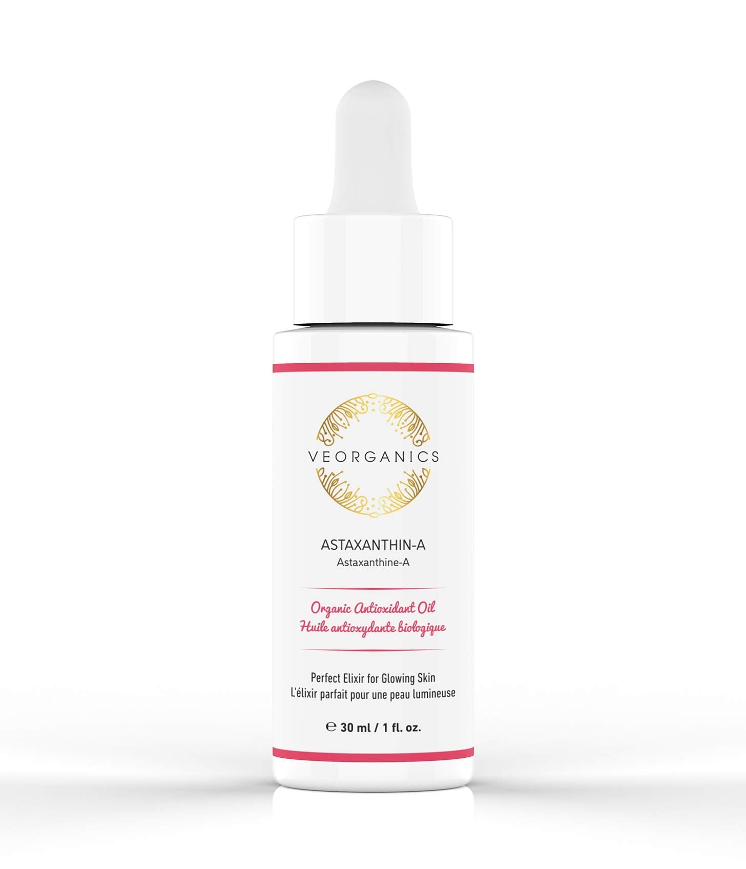 VeOrganics Astaxanthin-A Organic Facial Oil – Lightweight Face Moisturizer for All Skin Types