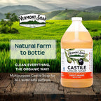 Vermont Pure Castile Soap Orange – Gentle Organic Body Wash & Oily Hair Shampoo (64 oz) | Vermont Soap