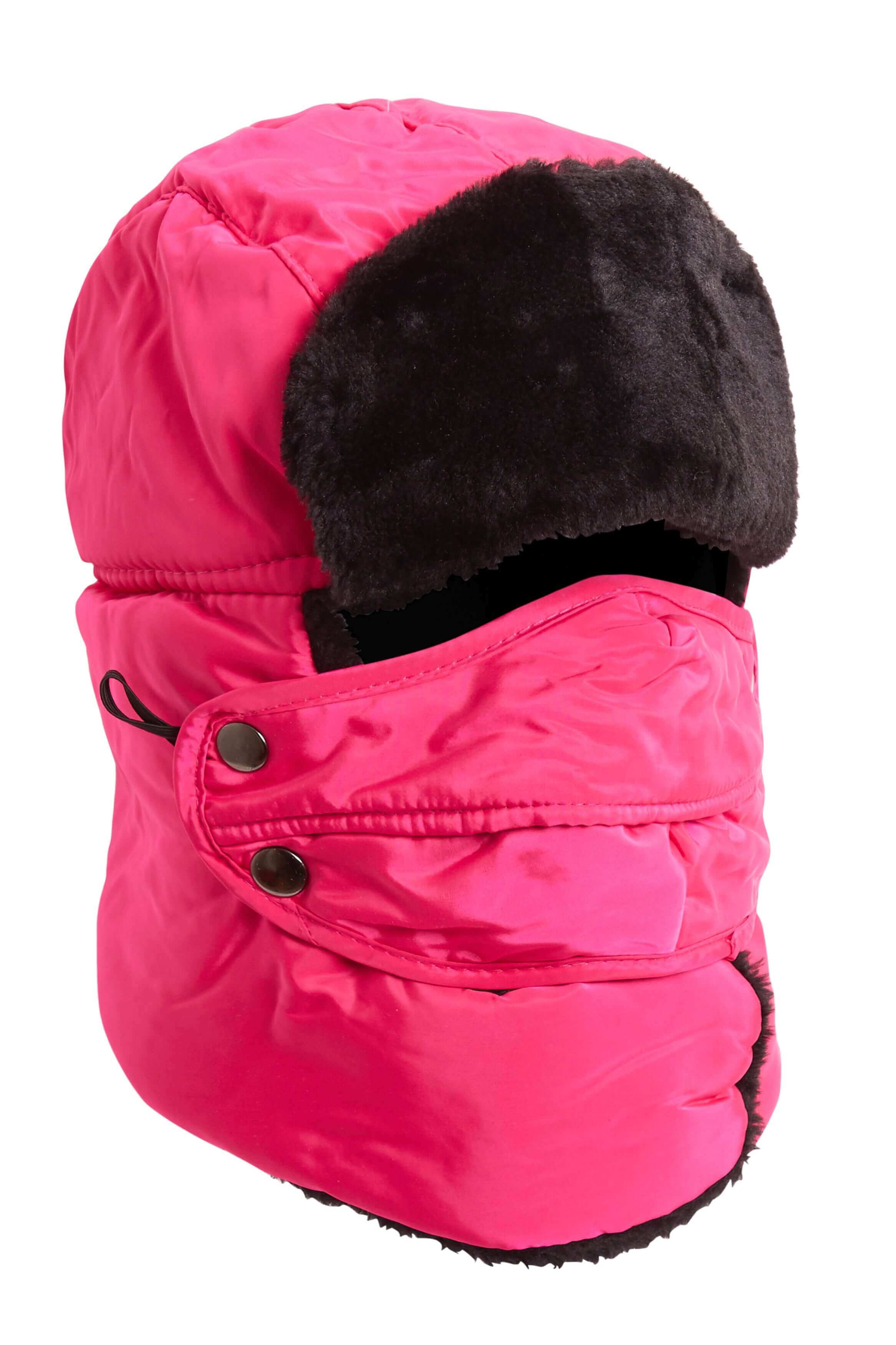 Heatwave Thermalwear 3 In 1 Trapper Hat With Removable Face Cover Fur Lined Showerproof