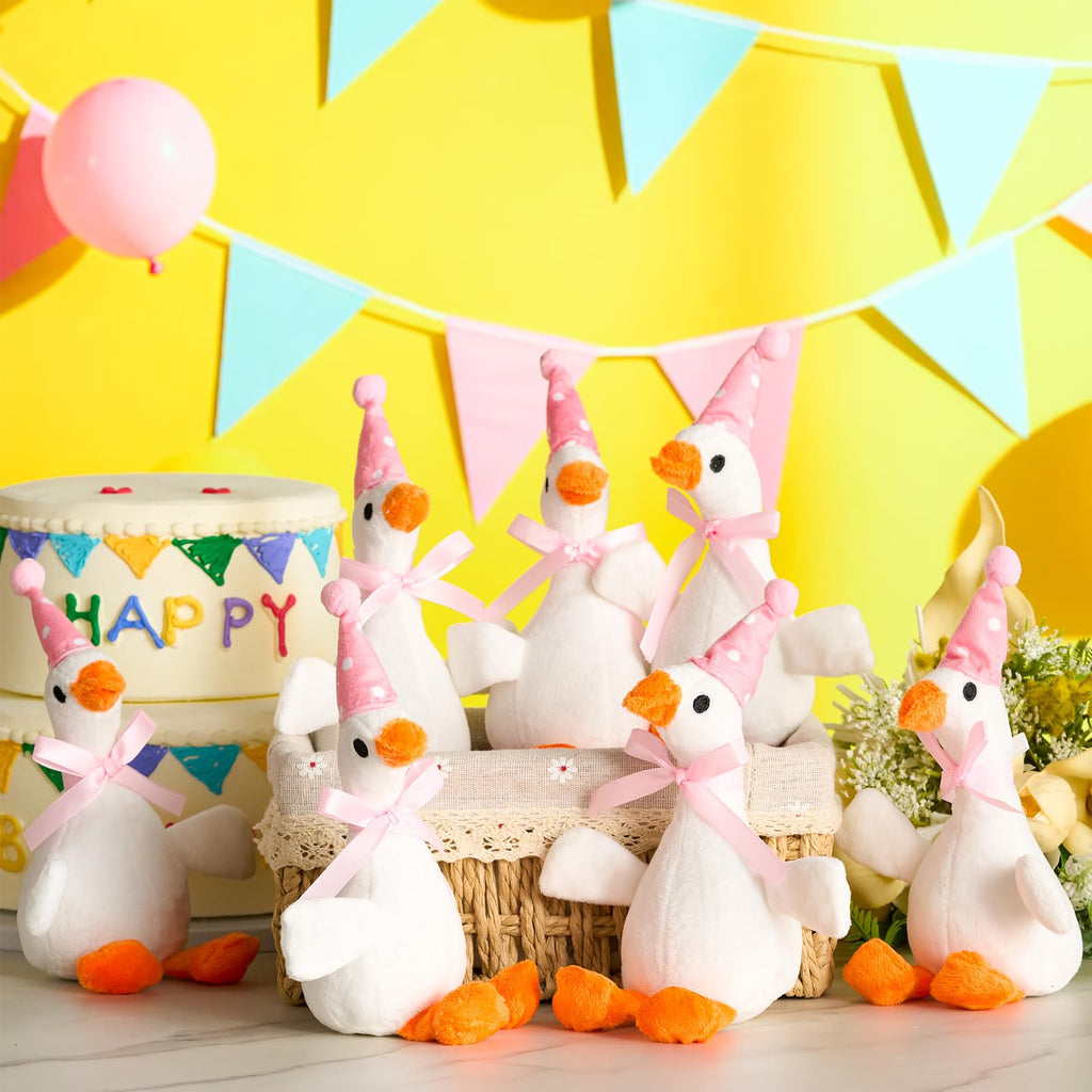 Vertintong 12 Pcs Silly Goose Plush - 8 Inch Soft Goose Birthday Decorations and Party Favors