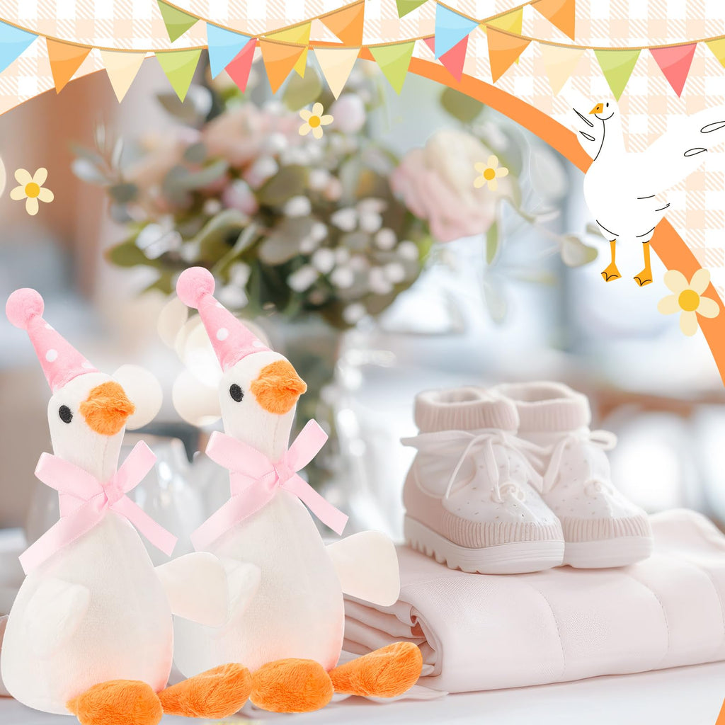 Vertintong 12 Pcs Silly Goose Plush - 8 Inch Soft Goose Birthday Decorations and Party Favors
